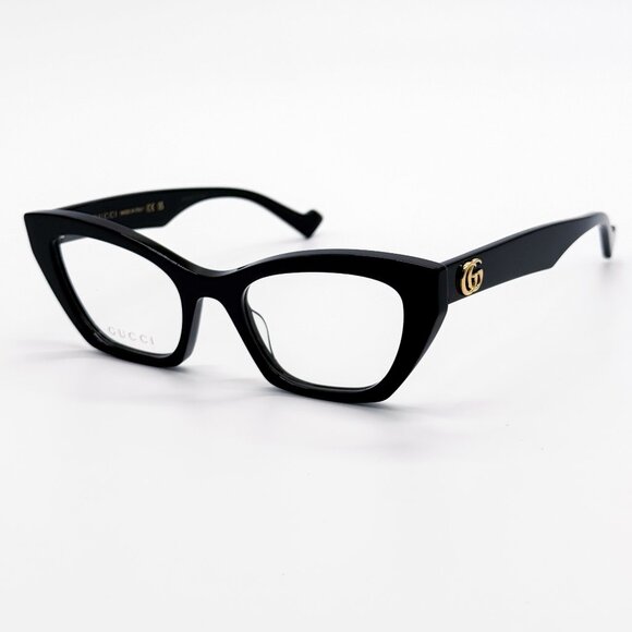 NEW GUCCI GG1334O 001 EYEGLASSES WOMEN BLACK CAT EYE EYEWEAR GUCCI - Picture 4 of 12